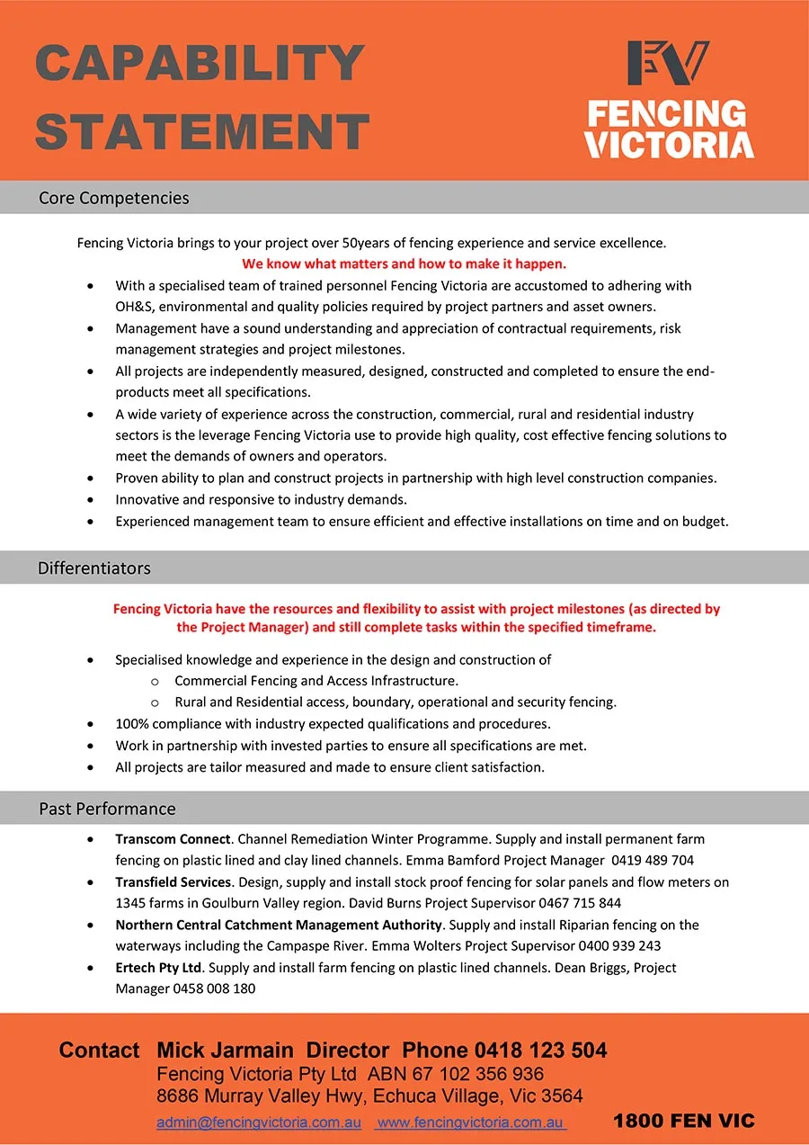 FV Capability Statement